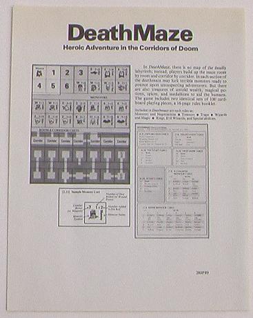 Death Maze SPI Game